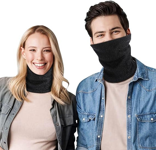 Black Fleece Scarf for Winter Sports - Warm and Cozy Cold Weather Accessory V1258-DP02-BOL-522