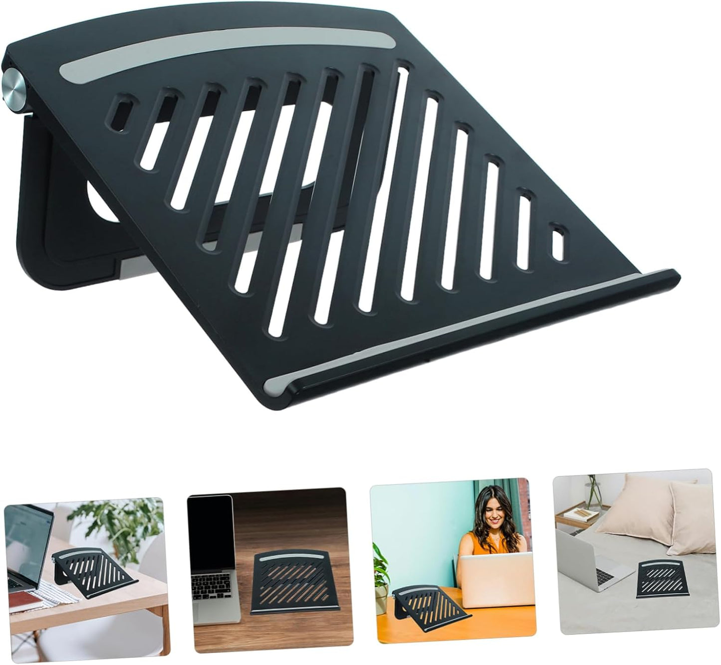 Adjustable Laptop Stand 24x24x4cm Multi-Use Tablet Holder Portable Ergonomic Desk Stand Pink V1258-DP02-BOL-576