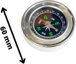 60mm Diameter Magnetic Compass Small Stainless Steel for School Activities Camping Physics Lab Experiments V1258-DP02-BOL-61