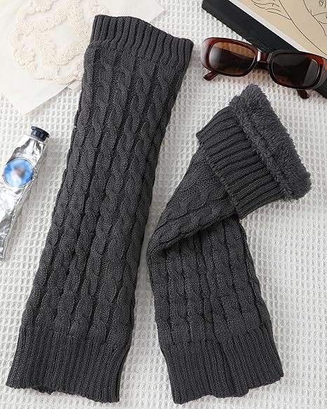 Women's Leg Warmers Warm Dark Grey 2 Pairs V1258-DP02-BOL-642