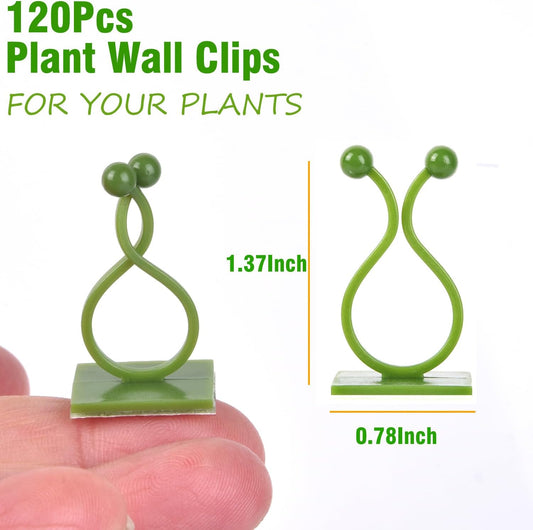 Green Plant Stem Supports for Indoor Use - Tall Plant Stakes for Monstera - Plant Anchoring Clips - 120 Pieces V1258-DP02-BOL-692