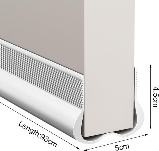 Adjustable Draft Stopper Door Strip Cushion Double Sided Draft Guard Insulation 93cm White V1258-DP02-BOL-711