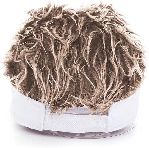 Winter Beanie with Funny Wig - Adjustable Novelty Cap for Festivals & Carnivals - Unique Gift Idea V1258-DP02-BOL-778