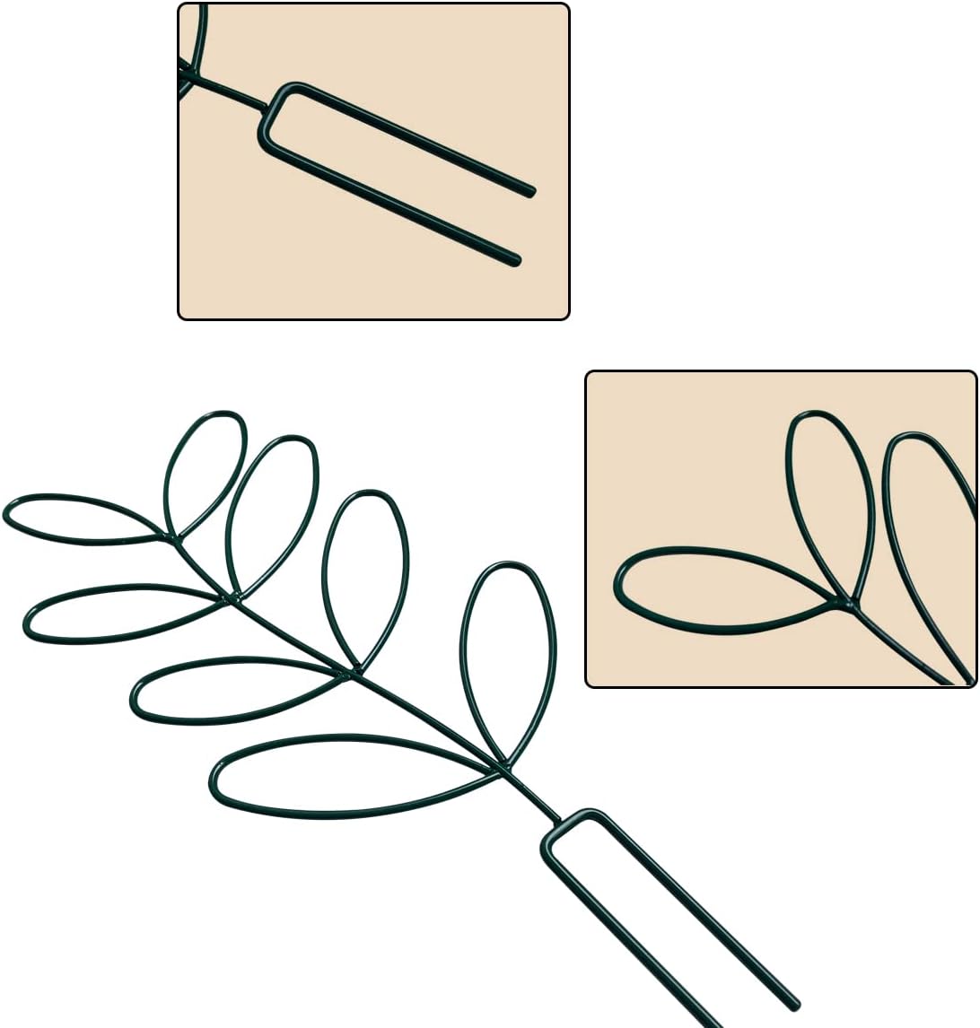 Plant Support Metal Leaf Shaped Plant Climbing Trellis 32x13 cm 2 Pack for Potted Plants V1258-DP02-BOL-788