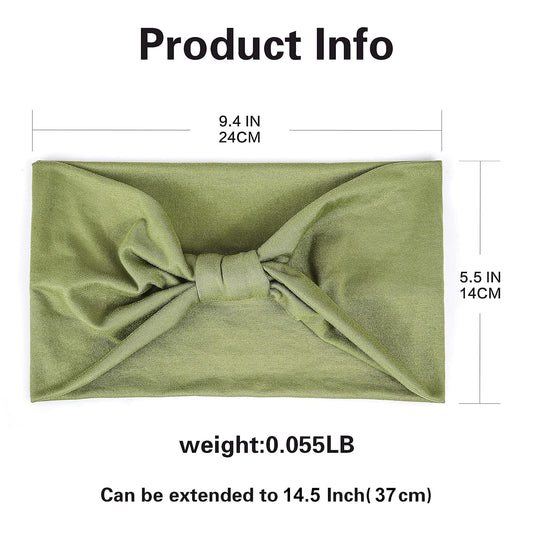 6 Pack Women's Sports Headbands Sweat Absorbent Elastic with Hair Ties for Yoga Fitness V1258-DP02-BOL-811