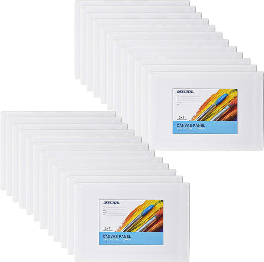 Painting Canvas Panel Boards - 5x7 Inch Art Canvas,24 Pack with Painting Canvas Panels- 24 Pack Canvas V1258-DP02-C-1017