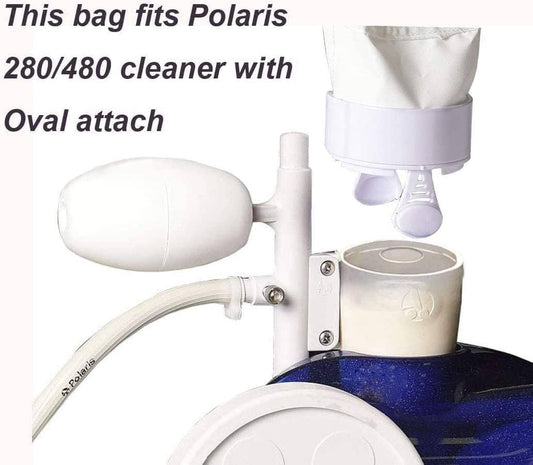 Spa Part Nylon Mesh Pool Cleaner All Purpose Bag - Fits Polaris 280, 480 Cleaner - Zippered K13 K16 (2) V1258-DP02-C-1018