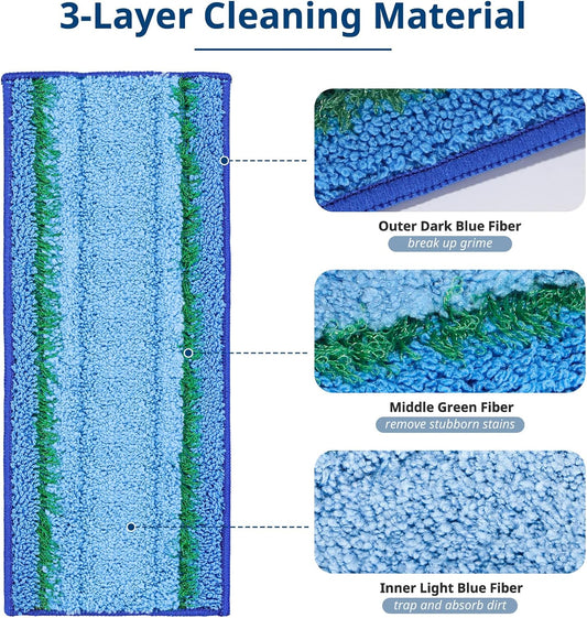 6 Pack M6 Wet Mopping Pads Washable and Reusable M6 Wet Mopping Pads Compatible with Braava Jet m6 Series V1258-DP02-C-1051