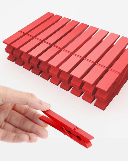 Clothes Pins, Red Green Wooden Clothespins for Arts and Crafts, Wreath, Strg Grip Close Pins Birchwood Clips V1258-DP02-C-1085