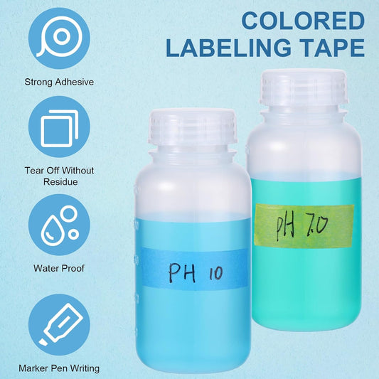 Glenmal 6 Rolls Laboratory Labeling Tapes, 164 Feet Long x 3/4 Inch Width, Temperature Resistant Water V1258-DP02-C-1123