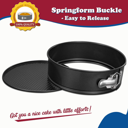 9 Inch Non-stick Cheesecake Pan Springform Pan with Removable Bottom/Leakproof - Black V1258-DP02-C-123
