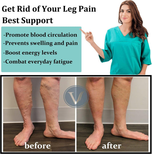 4 Pairs Copper Compression Socks for Men&Women(15-20mmHg), Compression Stocking for Swelling Running Hiking V1258-DP02-C-1311