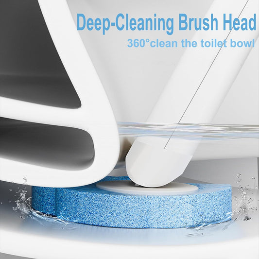 2 Pack Disposable Toilet Brush and Holder Set,Extended Handle with 48 Cleaner Refills Toilet Brush for Toilet V1258-DP02-C-1318