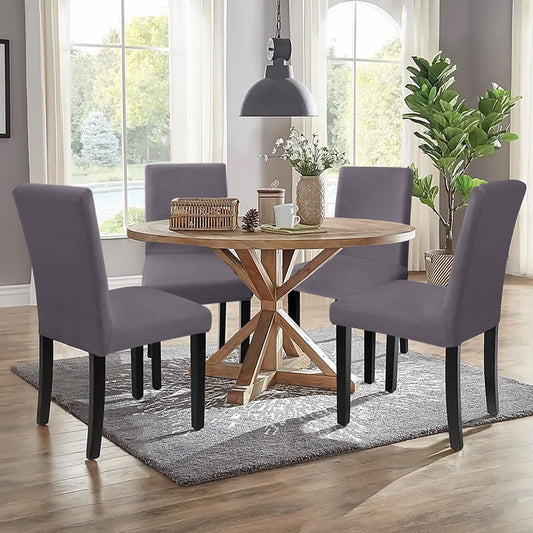 Dining Chair Covers,Kitchen Cover,Parsons Slipcover,Spandex Protectors for Room Stretch Chairs Cover Set of 4 V1258-DP02-C-1346