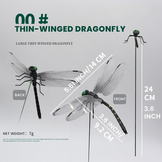 20 Pcs Dragon Fly Clips for Bugs Repellent, 3D Artificial Dragonfly Hat Clip, Dragonfly Garden Decor (20, V1258-DP02-C-1360