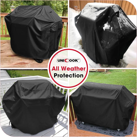 Grill Cover 55 Inch for Outdoor Grill, Heavy Duty, Waterproof, Fade Resistant, BBQ Cover with V1258-DP02-C-139