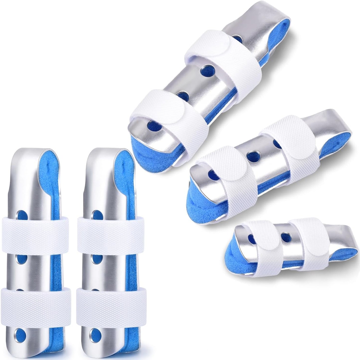 Finger Splint, 5PCS Finger Support Brace Finger Stabilizer for Broken Fingers Straightening Arthritis Knuckle V1258-DP02-C-1542