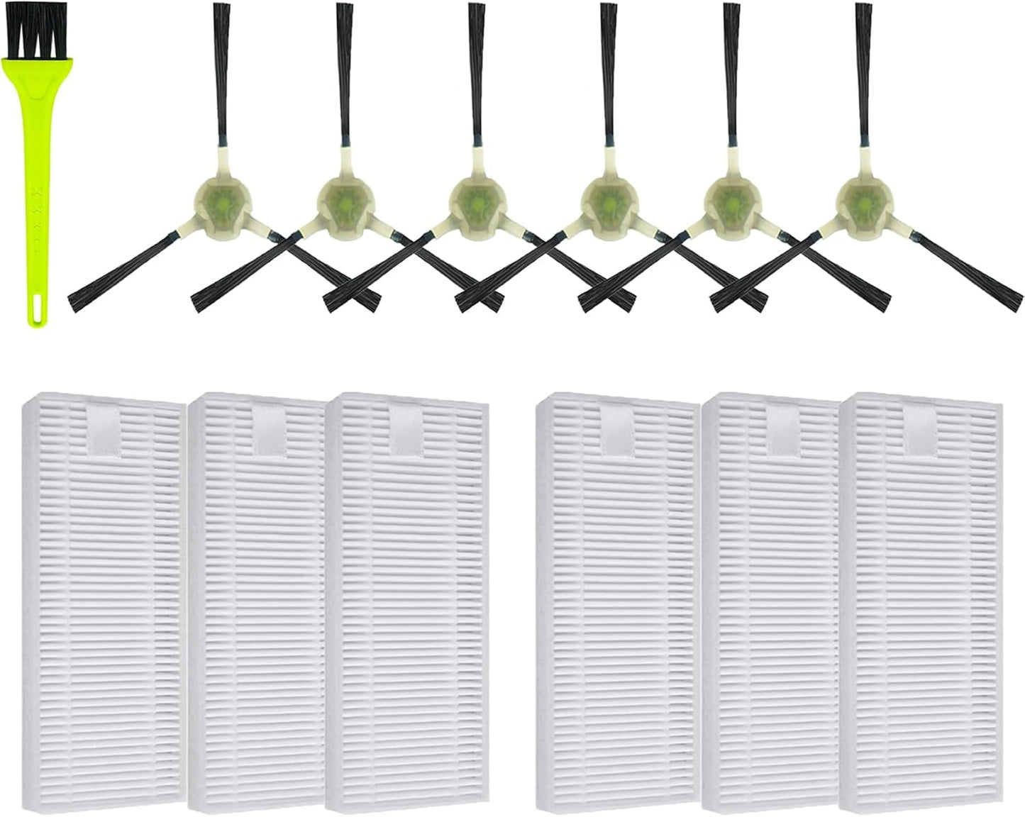 Lefant M210P M210 Pro Replacement Filters and Side Brushes - (NOT for 5.3x2 Inch Filter) - Please Verify Your V1258-DP02-C-1594