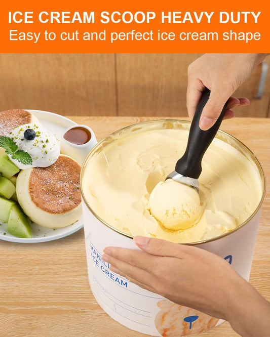 Ice Cream Scoop with Comfortable Handle, Professional Grade Scooper, Great for Spooning Frozen Hard Gelato V1258-DP02-C-16