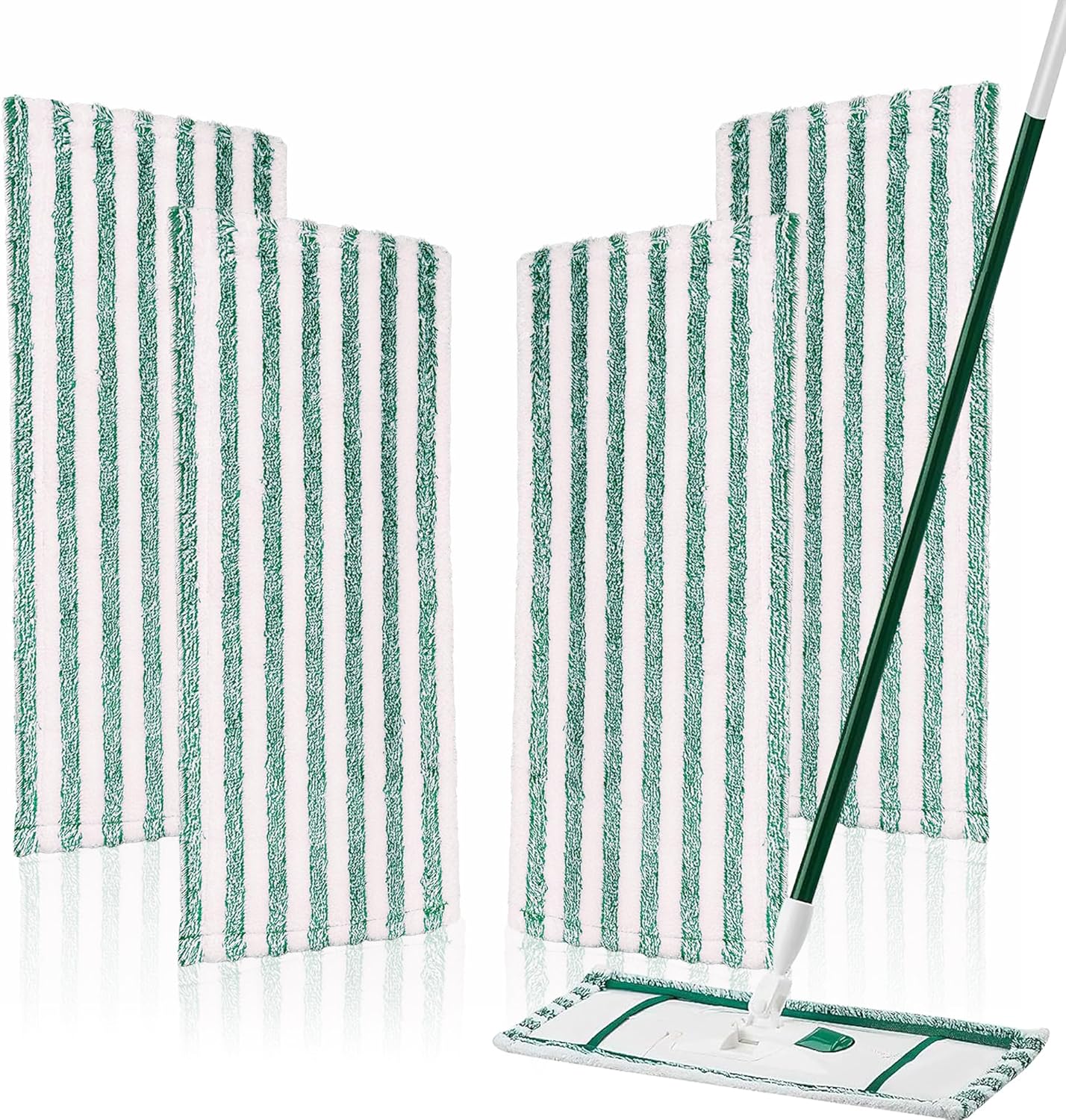 4 Pack Microfiber Mop Pads Refills Compatible with Libman Wet &Dry Dust Mops, Reusable Washable Replacement V1258-DP02-C-1619