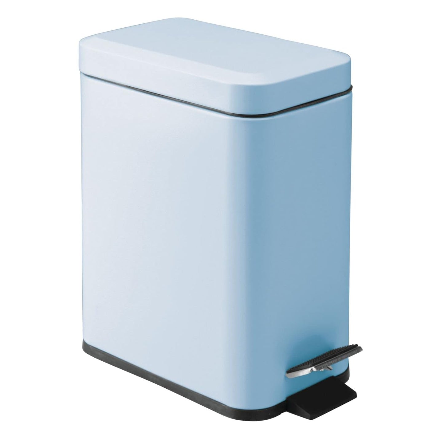 Small Modern 1.3 Gallon Rectangle Metal Lidded Step Trash Can, Compact Garbage Bin with Removable Liner V1258-DP02-C-1770