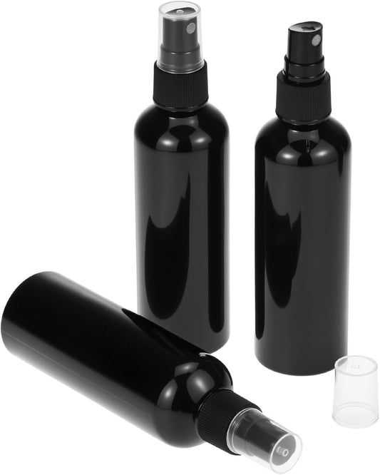 Black Empty Spray Bottles, 30 Pack 4 oz Refillable Plastic Containers with Fine Mist Sprayer for Essential V1258-DP02-C-2105