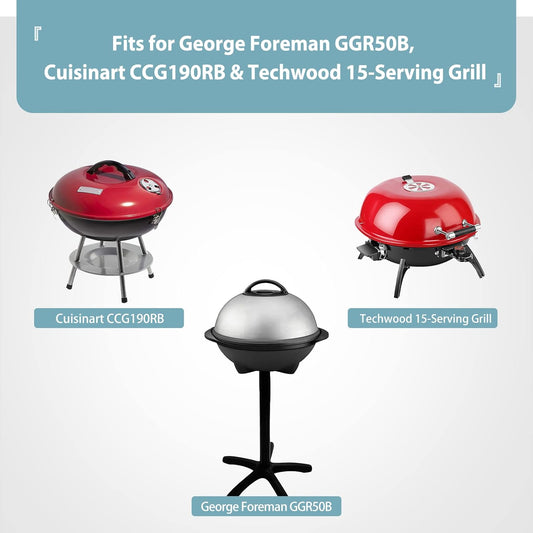 Waterproof Small Round Grill Cover - Fits George Foreman, Techwood, Cuisinart, Homewell Electric Grills, V1258-DP02-C-217