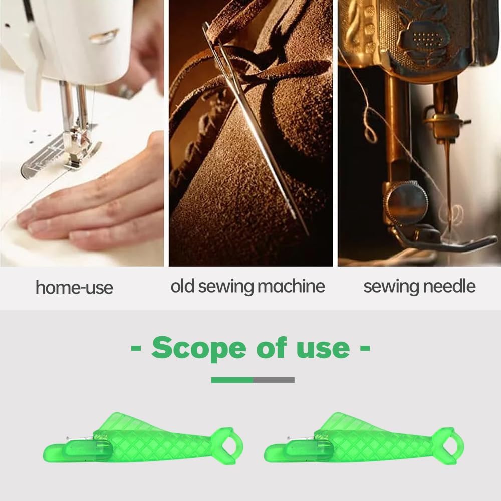 Fish Mouth Sewing Machine Needle Threader, 2024 Upgrade Quick Sewing Machine Loop Easy Selfthread Needle V1258-DP02-C-2480