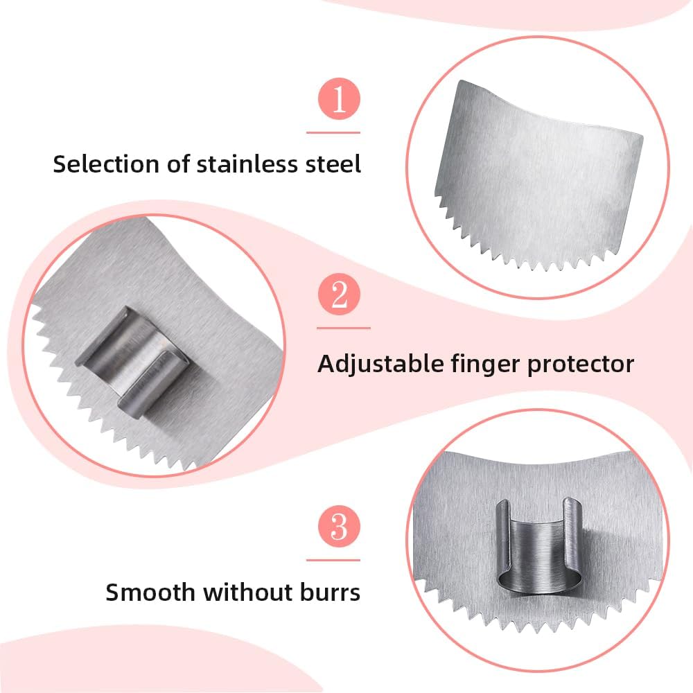Stainless Steel Cutting Finger Guard, 2025 New Stainless Steel Finger Protector for Cutting, Upgrade V1258-DP02-C-2519