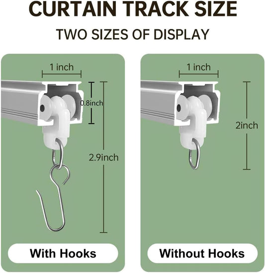 Ceiling Curtain Tracks 9FT,Curtain Track Wall Mount,Ceiling Mounted Sliding Door Curtains Rails Outdoor Extra V1258-DP02-C-2728