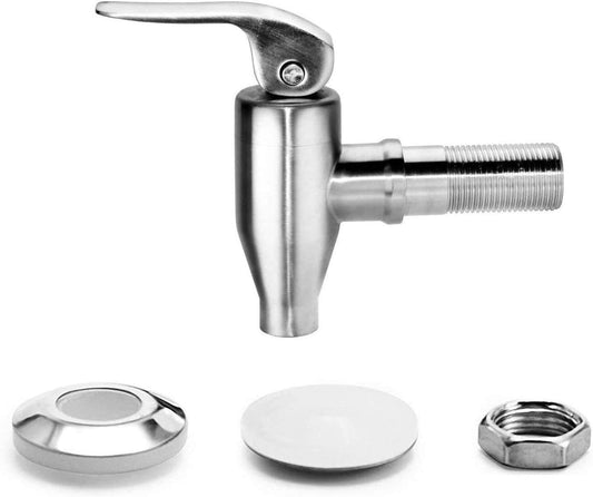 Beverage Dispenser Push Style Spigot,Stainless Steel Polished Finished, Water Dispenser Replacement Faucet, V1258-DP02-C-280