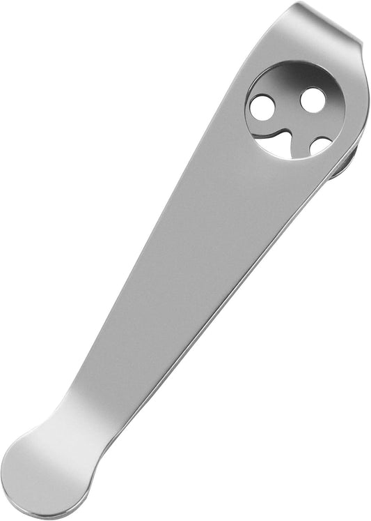 Titanium Deep Carry Pocket Clip for Spyderco Para 3 and Smock Knives, Premium Custom-made Pocket Clip with 3 V1258-DP02-C-2914