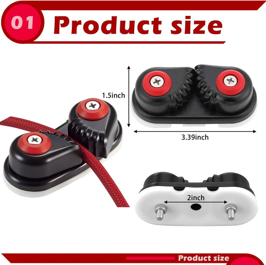 3 Pcs Kayak Cam Cleats Rope Cam Rope Cleat Lock Aluminum Cams Cleats Fast Entry Boat Dock Cleat for Line V1258-DP02-C-3065