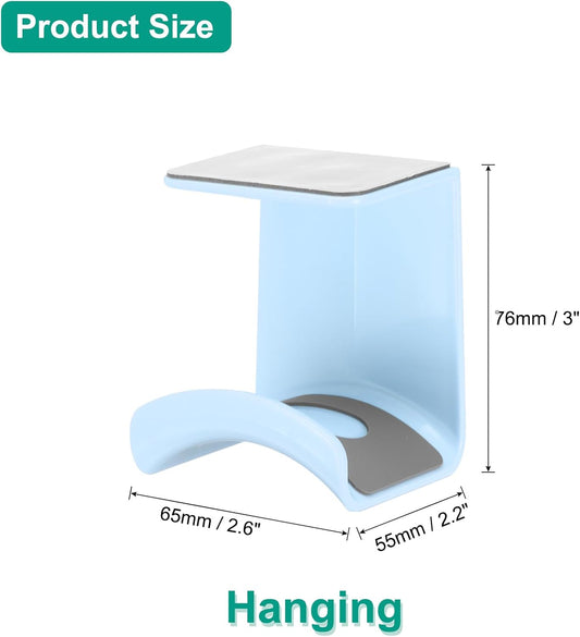 Headphone Stand, 4 Pcs ABS Headset Holder Adhesive Headphone Holder Hook Mount Headphone Hanger Hook Under V1258-DP02-C-3215