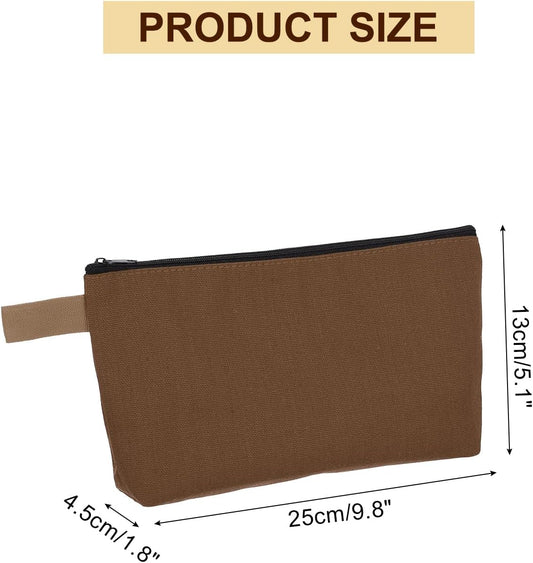 Canvas Makeup Bags, 30 Pcs Travel Cosmetic Bags Bulk, Multipurpose Plain Toiletry Zipper Pouches Blank DIY V1258-DP02-C-3221