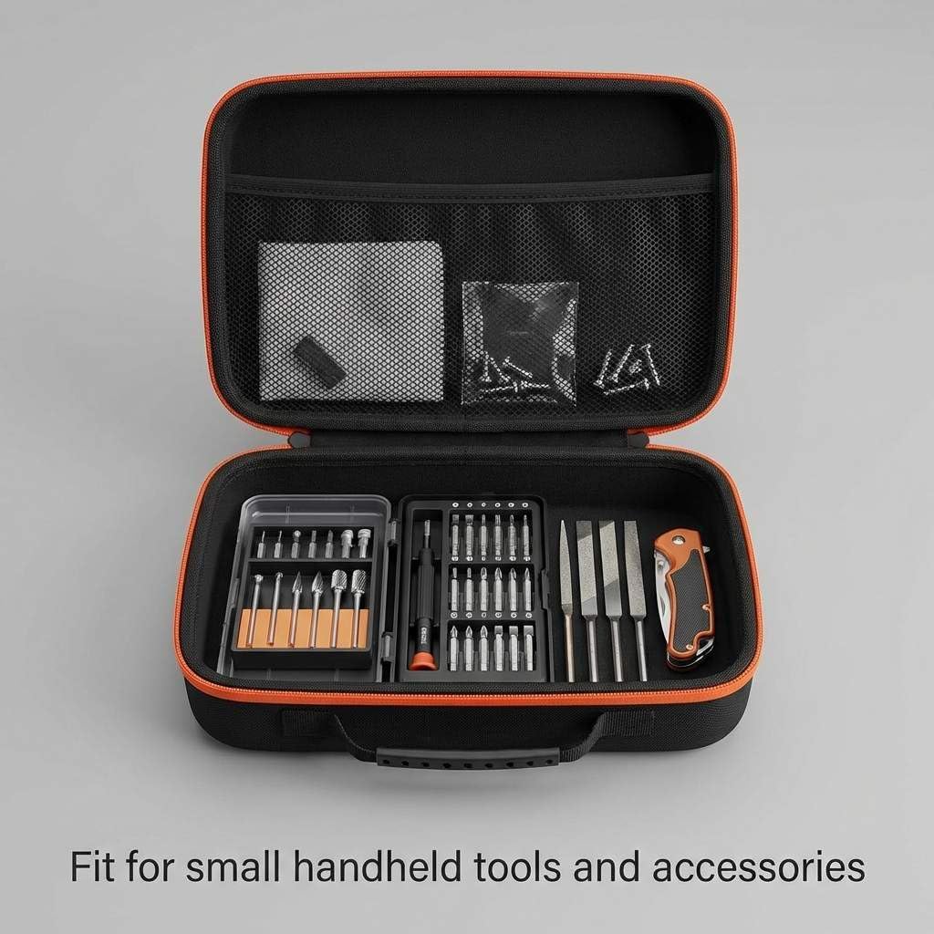 Compact Tool Storage Case 33x22.5x9cm - Shock-Resistant Portable Organizer for Small Tools, Accessories & V1258-DP02-C-3294