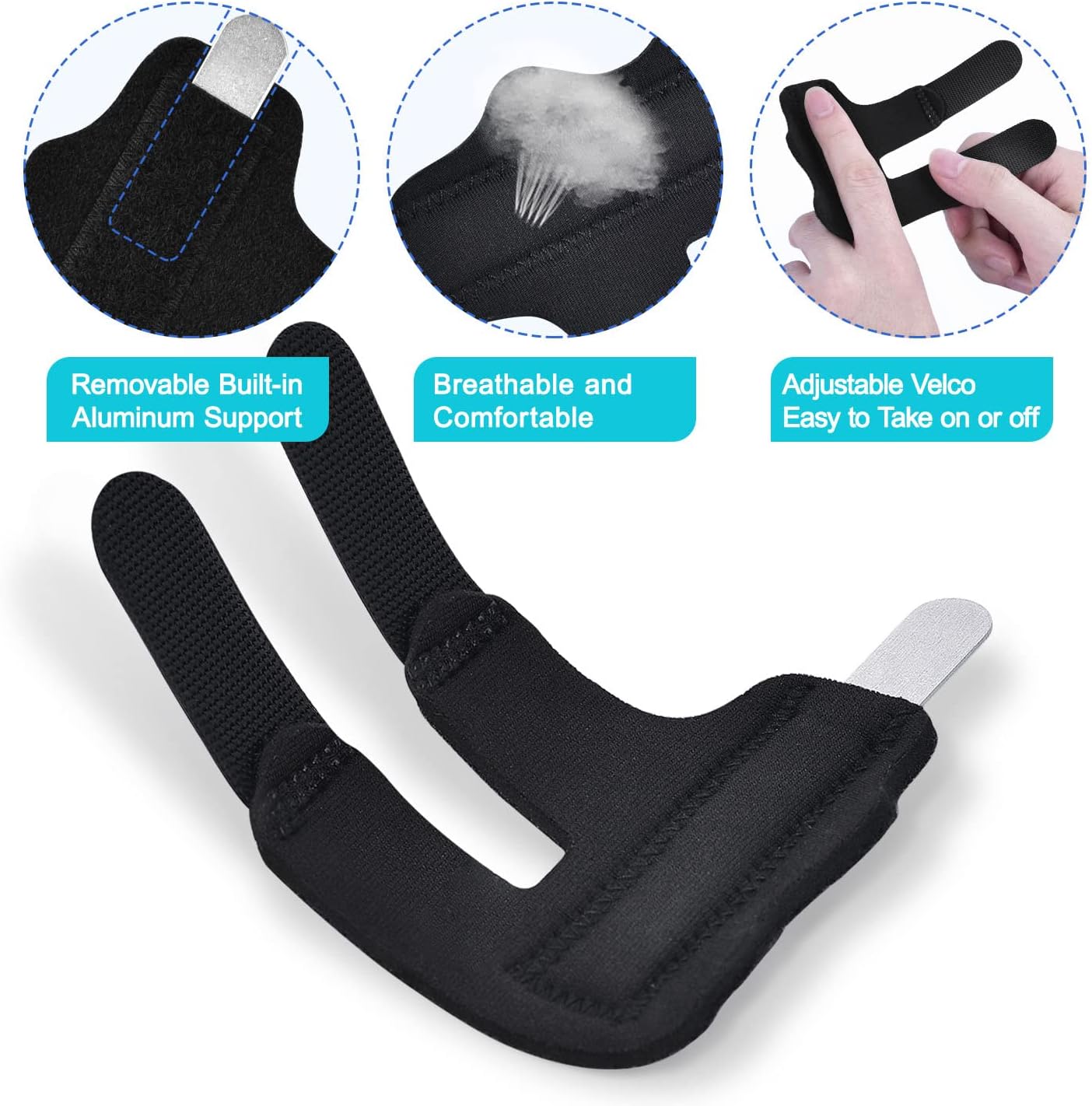Finger Splint, 7PCS Finger Support Brace Finger Stabilizer for Broken Fingers Straightening Arthritis Knuckle V1258-DP02-C-426