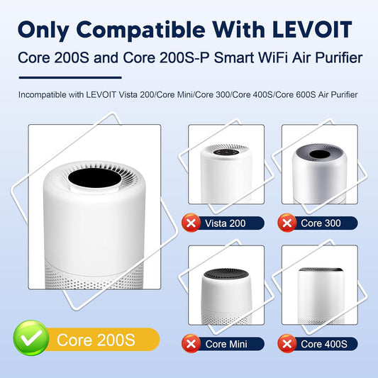 Core 200S Replacement Filter Compatible with LEVOIT Core 200S and Core 200S-P Smart WiFi Air Purifier, 3-in-1 V1258-DP02-C-605