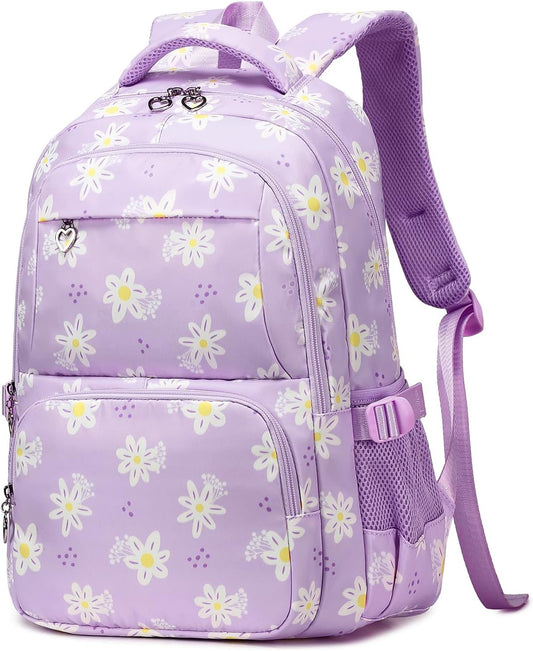 Backpack with Lunch Box for Teenage Girls Little Daisy School Book Bag and Lunch Bag Set for Kids V1258-DP02-C-627