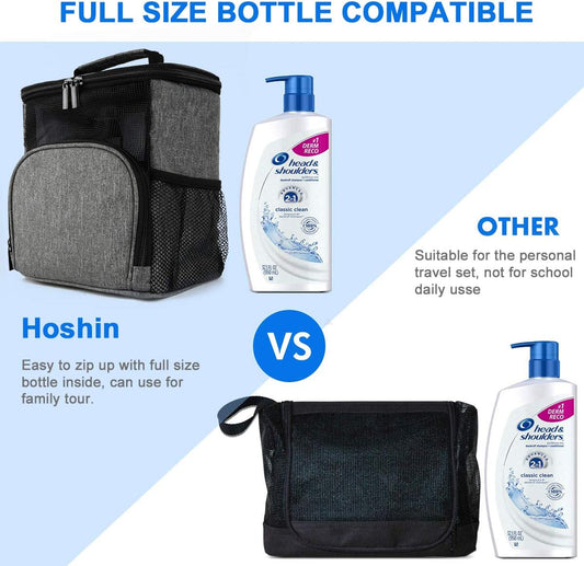 Mesh Shower Caddy Tote Bag, Portable Toiletry Bag Bath Organizer for College Dorms, Gym, Camp, Women and Men V1258-DP02-C-628