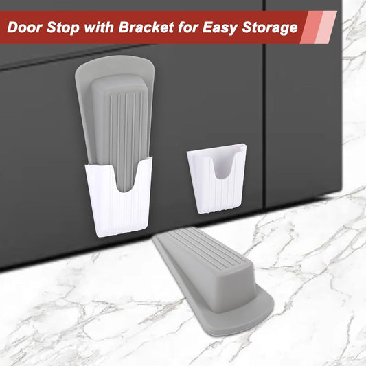 30 Pcs Door Stoppers for Bottom of Door Rubber Door Stop Wedge with Holder Doorstop for Home Office Dorm V1258-DP02-C-690