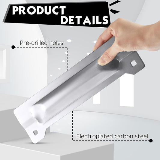 Landhoow 6 Pcs 3" x 11" Latch Guard Plate Cover Electroplated Carbon Steel Door Latch Cover Latch Protector V1258-DP02-C-759