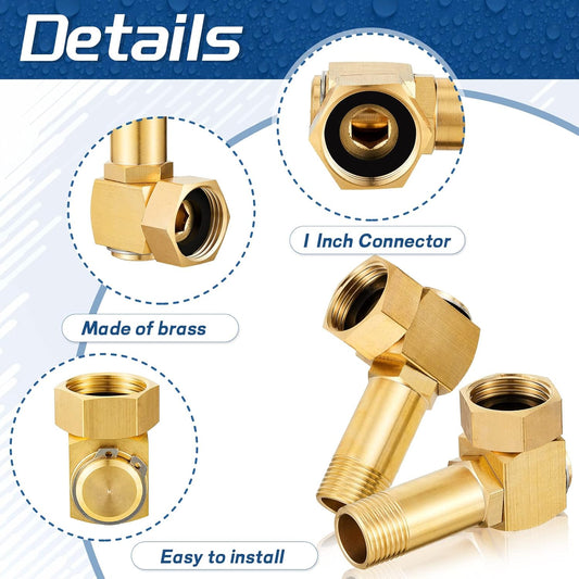 Amylove 2 Pieces Hose Reel Swivel Fittings Garden Hose Reel Replacement Parts Brass Replacement Part Swivel V1258-DP02-C-772