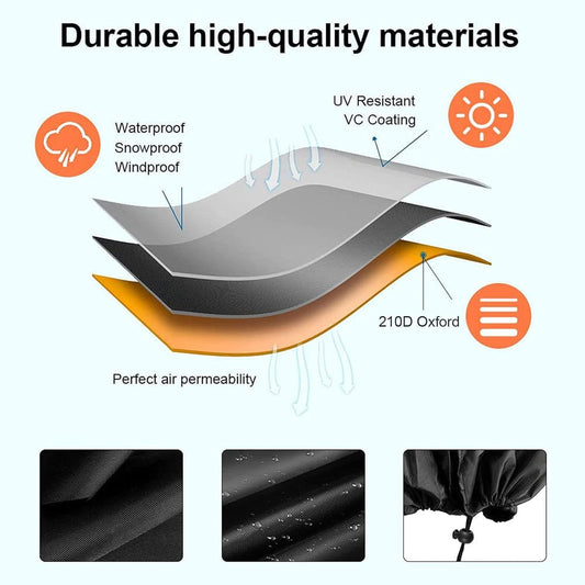 55 Gallon Drum Cover, 210D Oxford Cloth Water Storage Barrel Cover, 25 x 37 Inch Outdoor Waterproof Rain Snow V1258-DP02-C-785