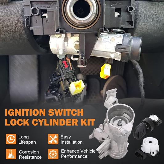 Ignition Switch Lock Cylinder 1K0905851B for Volkswagen VW Jetta 2.5 GTI MK5 Rabbit Golf EOS Tiguan Audi A3 V1258-DP02-C-845
