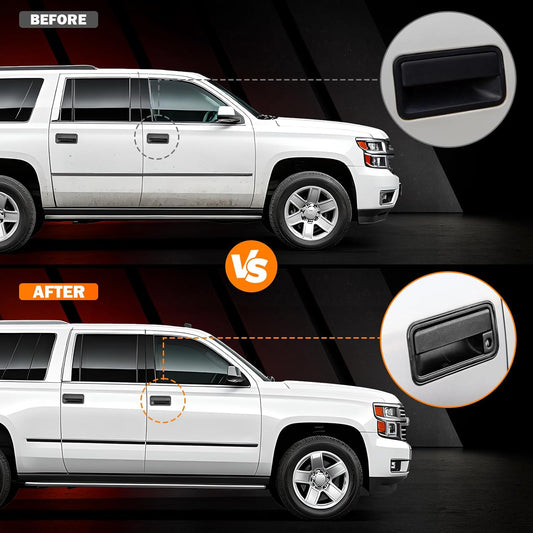Exterior Door Handles Front/Rear Left & Right for Chevy C1500 C2500 C3500 K1500 K2500 K3500 GMC Yukon Tahoe V1258-DP02-C-850