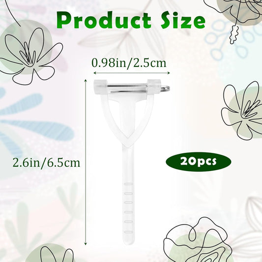 20Pcs Boutonniere Pins,Plastic Corsage Clips T-Shaped Boutonniere Clips for Weddings,Birthday,Festivals V1258-DP02-D-108