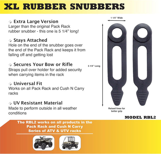 Extra Rubber Snubbers Straps for Pack Rack Series ATV Gun & Bow Rack - Model RBL2 V1258-DP02-D-141