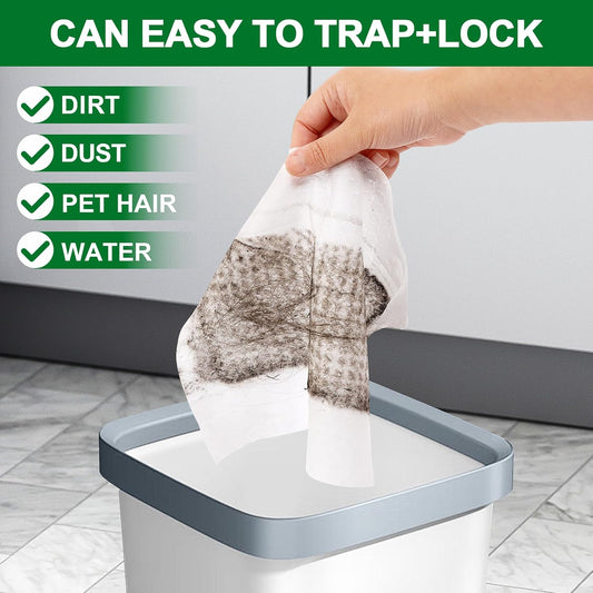 Dry Sweeping Cloths for Swiffer Sweeper Mop - 50 Count Disposable Dry Mop Refills Pad for Floor Mopping & V1258-DP02-D-145