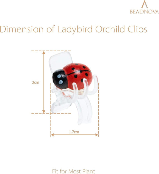 Orchid Clips 30Pcs Ladybug Plant Clips Orchid Support Clips Vine Clips Plant Clips for Support Flower Orchid V1258-DP02-D-249